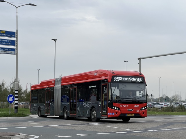 Foto van GVB VDL Citea SLFA-180 Electric 2183 Gelede bus door_gemaakt Stadsbus