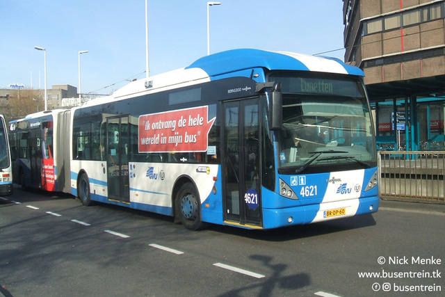 Foto van GVU Van Hool AG300 4621 Gelede bus door Busentrein