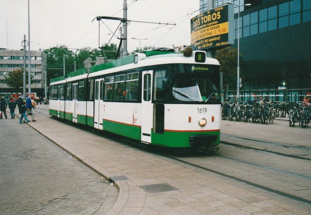 Foto van RET Rotterdamse Düwag GT8 1619 Tram door JanWillem