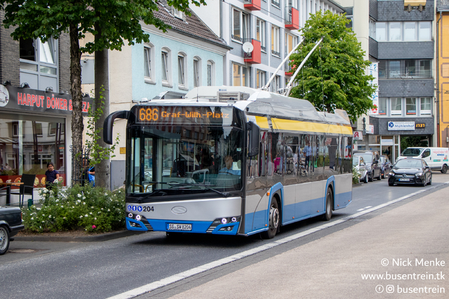 Foto van SWS Solaris Trollino 12 204 Standaardbus door Busentrein