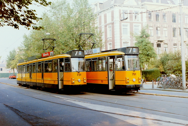Foto van GVB 8G-tram 731 Tram door CN6635