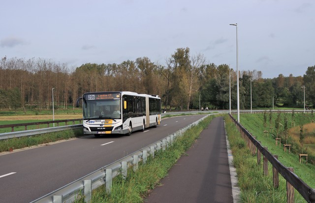 Foto van DeLijn MAN Lion's City 18C 608060 Gelede bus door mauricehooikammer