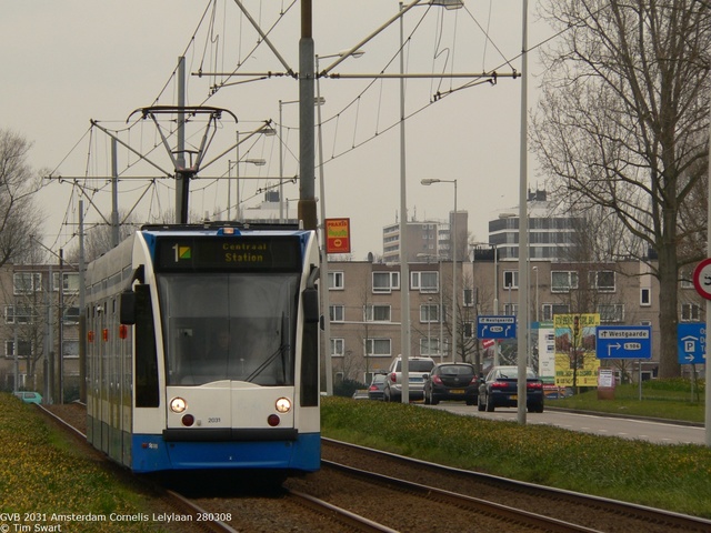 Foto van GVB Siemens Combino 2031 Tram door tsov