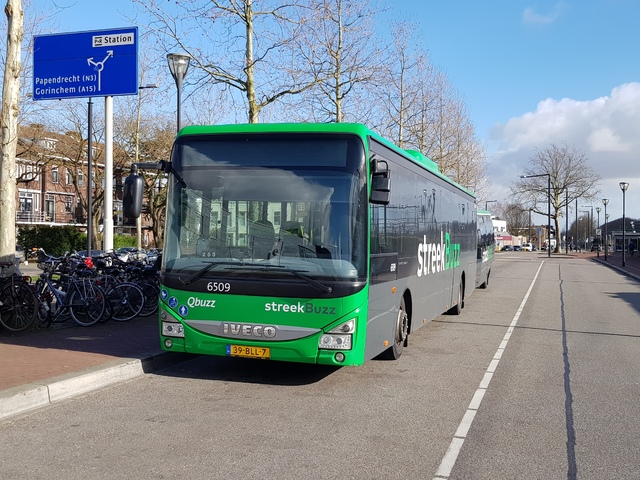 Foto van QBZ Iveco Crossway LE (13mtr) 6509 Standaardbus door_gemaakt treinspotter-Dordrecht-zuid