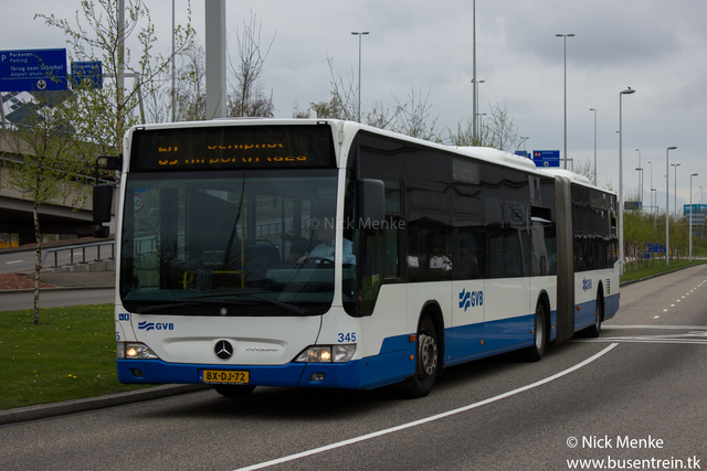 Foto van GVB Mercedes-Benz Citaro G 345 Gelede bus door Busentrein