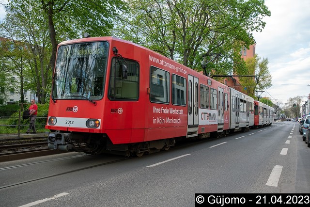Foto van KVB Stadtbahnwagen B 2312 Tram door_gemaakt Guejomo