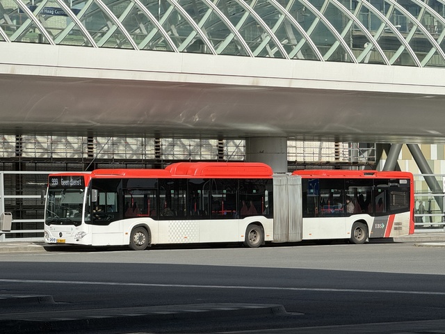 Foto van EBS Mercedes-Benz Citaro G NGT Hybrid 1107 Gelede bus door_gemaakt Stadsbus