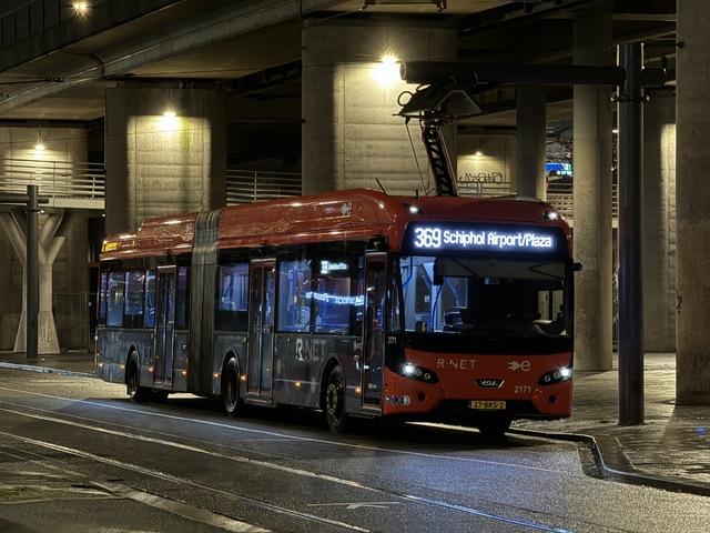 Foto van GVB VDL Citea SLFA-180 Electric 2171 Gelede bus door_gemaakt Stadsbus
