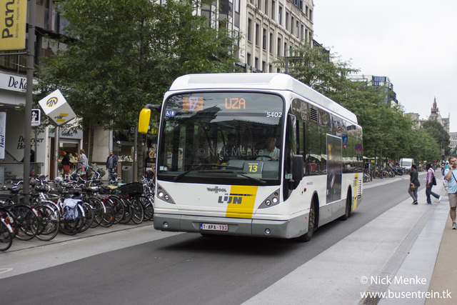 Foto van DeLijn Van Hool A360 Hybrid 5402 Standaardbus door_gemaakt Busentrein