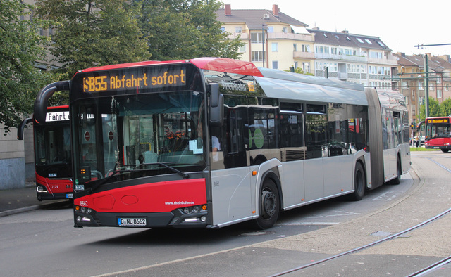 Foto van Rheinbahn Solaris Urbino 18 8662 Gelede bus door BusDordrecht2003