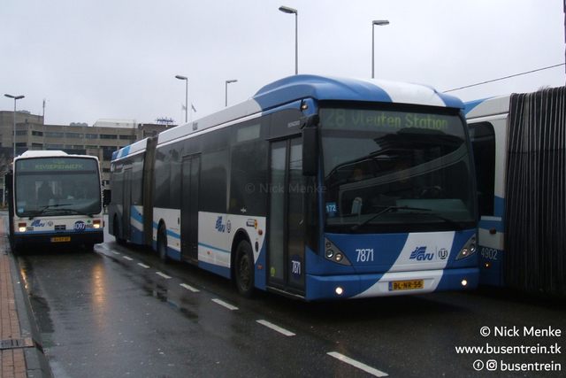 Foto van GVU Van Hool AG300 7871 Gelede bus door_gemaakt Busentrein