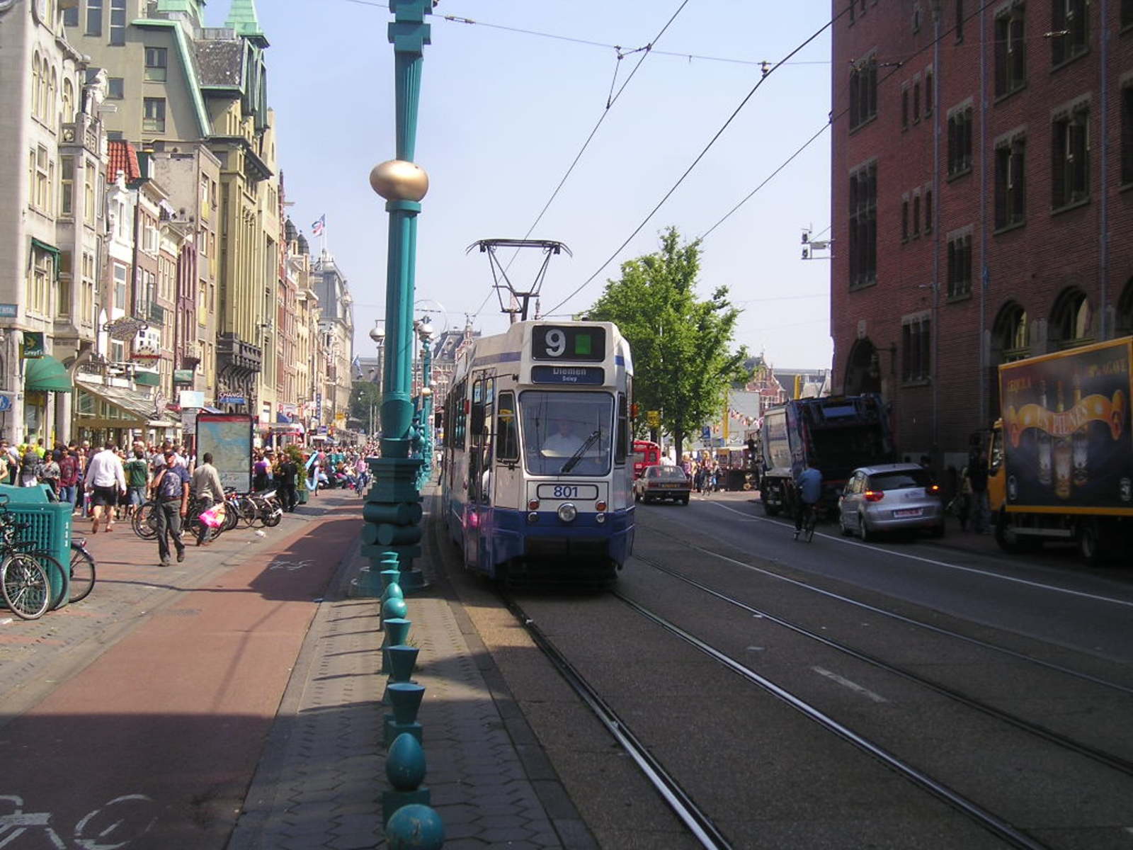 Foto van GVB 9- & 10G-tram 801