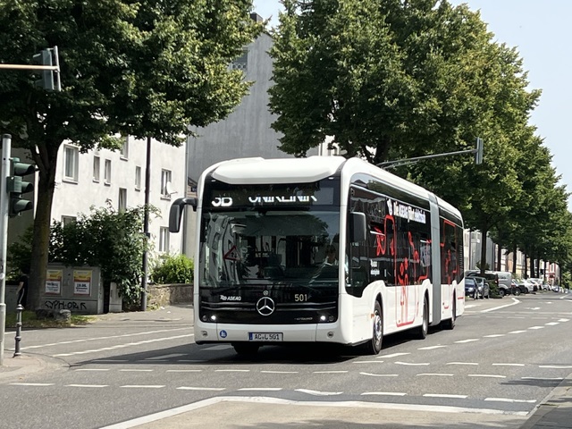 Foto van ASEAG Mercedes-Benz eCitaro G 501 Gelede bus door Stadsbus