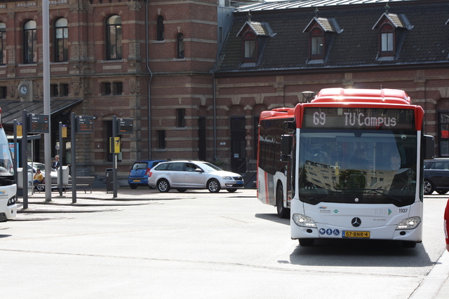 Foto van EBS Mercedes-Benz Citaro G NGT Hybrid 1107 Gelede bus door Tramspoor