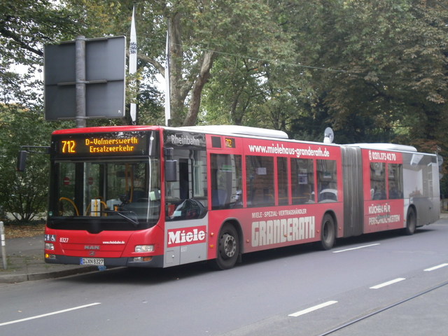 Foto van Rheinbahn MAN Lion's City G 8327 Gelede bus door_gemaakt Perzik