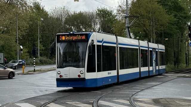 Foto van GVB Siemens Combino 2124 Tram door SteefAchterberg