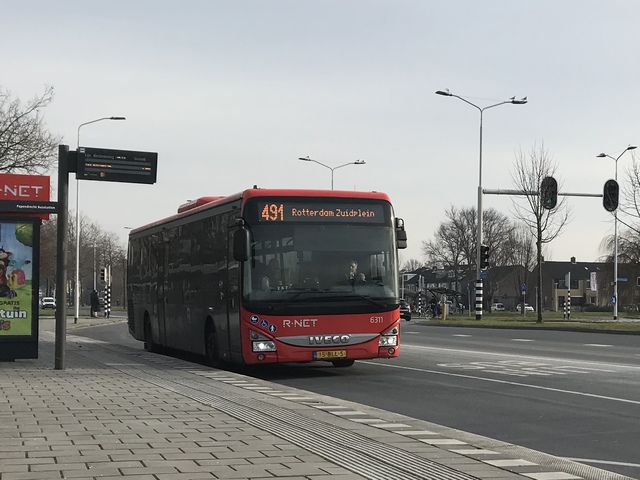 Foto van QBZ Iveco Crossway LE (13mtr) 6311 Standaardbus door OVRegioRotterdam