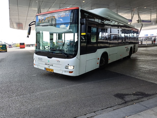 Foto van HTM MAN Lion's City CNG 1023 Standaardbus door treinspotter2323