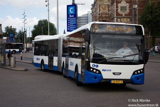 Foto van GVB VDL Citea SLFA-180 1405 Gelede bus door Busentrein
