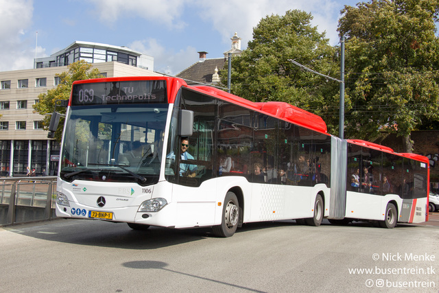 Foto van EBS Mercedes-Benz Citaro G NGT Hybrid 1106 Gelede bus door Busentrein