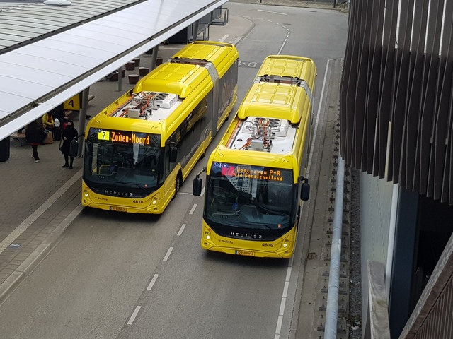 Foto van QBZ Heuliez GX437 ELEC 4816 Gelede bus door treinspotterNS