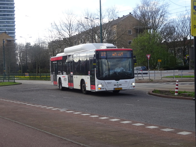 Foto van HTM MAN Lion's City CNG 1047 Standaardbus door Rotterdamseovspotter
