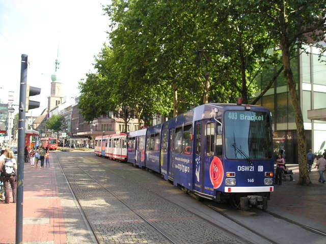 Foto van DSW21 Stadtbahnwagen M/N 8 146 Tram door_gemaakt Perzik
