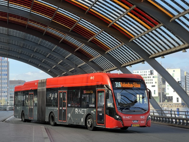 Foto van EBS VDL Citea SLFA-181 Electric 1033 Gelede bus door Stadsbus
