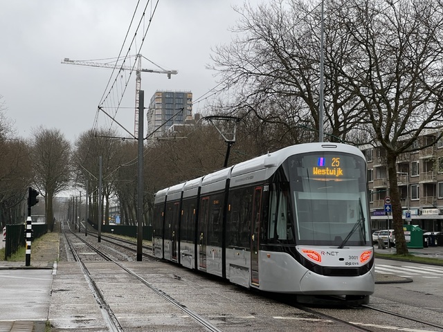 Foto van GVB 15G-tram (Urbos) 3001 Tram door Stadsbus