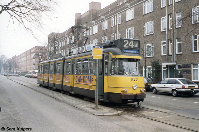 Foto van GVB 1G-Tram 572 Tram door RW2014