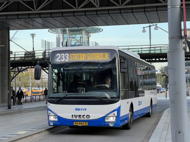 Foto van GVB Iveco Crossway LE (13mtr) 433 Standaardbus door Stadsbus