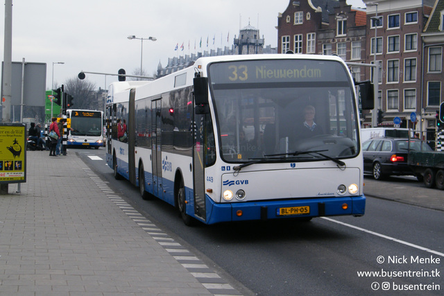 Foto van GVB Berkhof Jonckheer G 449 Gelede bus door Busentrein