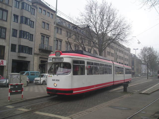 Foto van SWK Düwag GT8 816 Tram door Perzik