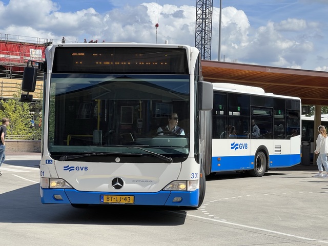 Foto van GVB Mercedes-Benz Citaro G 301 Gelede bus door Stadsbus