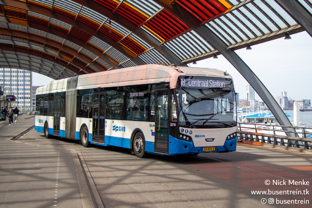 Foto van GVB VDL Citea SLFA-180 Electric 2278 Gelede bus door_gemaakt Busentrein