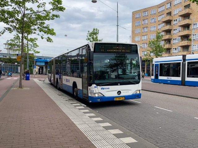 Foto van GVB Mercedes-Benz Citaro G 332 Gelede bus door TrainspotterAmsterdam