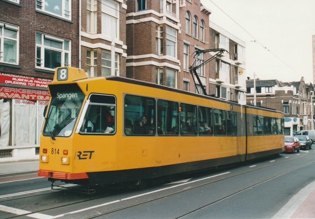 Foto van RET ZGT 814 Tram door JanWillem