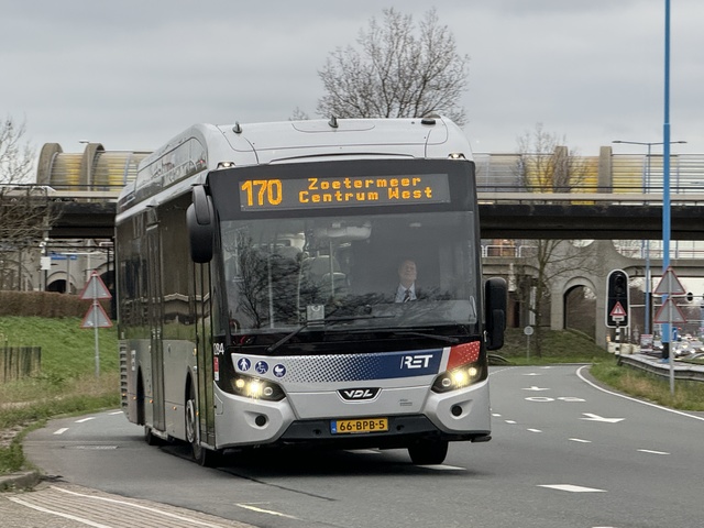 Foto van RET VDL Citea SLE-120 Hybrid 1284 Standaardbus door Stadsbus
