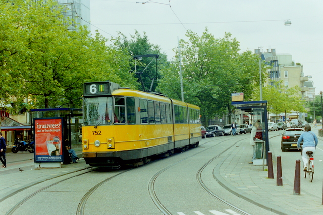Foto van GVB 8G-tram 752 Tram door CN6635