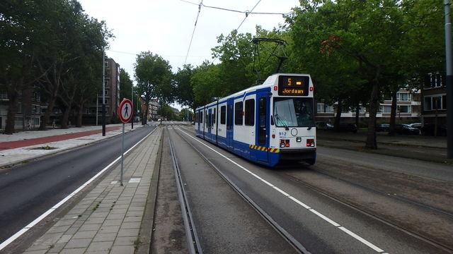 Foto van GVB 11G-tram 912 Tram door Perzik