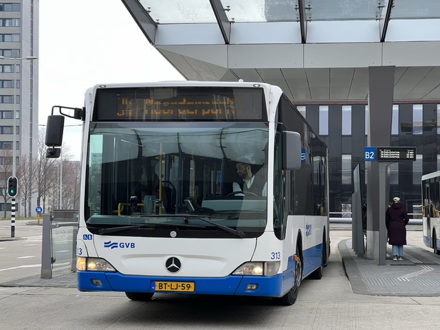 Foto van GVB Mercedes-Benz Citaro G 313 Gelede bus door Stadsbus
