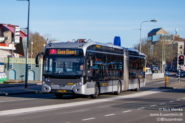Foto van QBZ VDL Citea SLFA-180 Electric 7054 Gelede bus door_gemaakt Busentrein