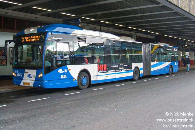 Foto van GVU Van Hool AG300 4645 Gelede bus door Busentrein