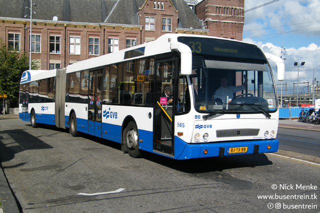 Foto van GVB Berkhof Jonckheer G 565 Gelede bus door Busentrein