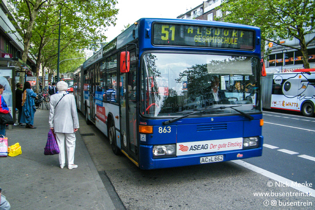 Foto van ASEAG Mercedes-Benz O405 GN 863 Gelede bus door_gemaakt Busentrein