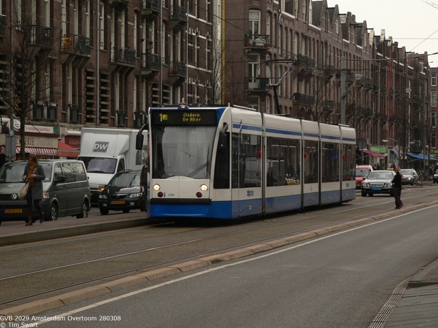 Foto van GVB Siemens Combino 2029 Tram door tsov