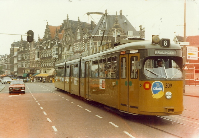 Foto van RET Rotterdamse Düwag GT8 1309 Tram door JanWillem