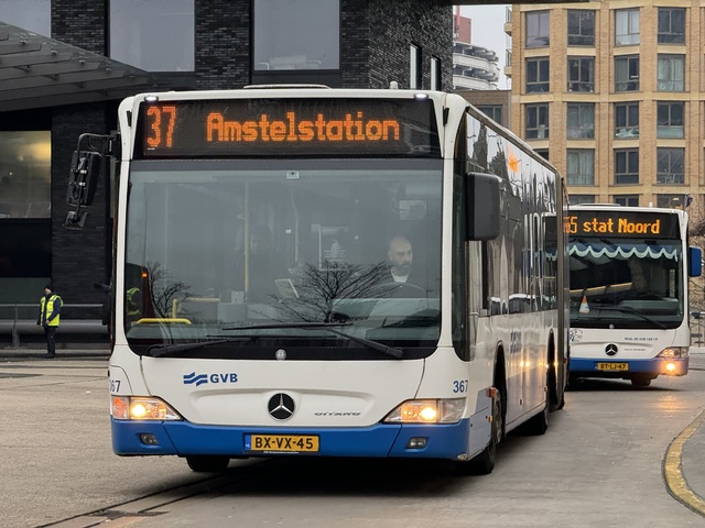 Foto van GVB Mercedes-Benz Citaro G 367 Gelede bus door Stadsbus