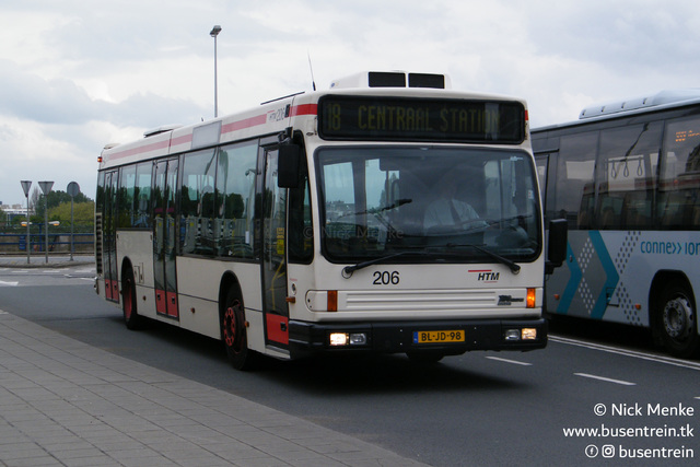 Foto van HTM Den Oudsten B96 206 Standaardbus door Busentrein