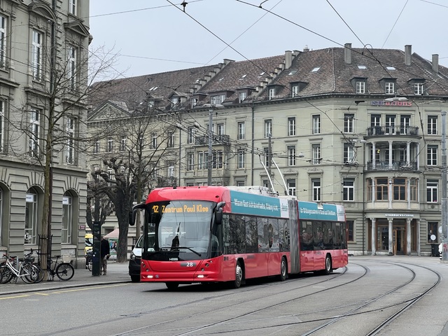 Foto van Bernmobil Hess Swisstrolley 28 Gelede bus door Stadsbus